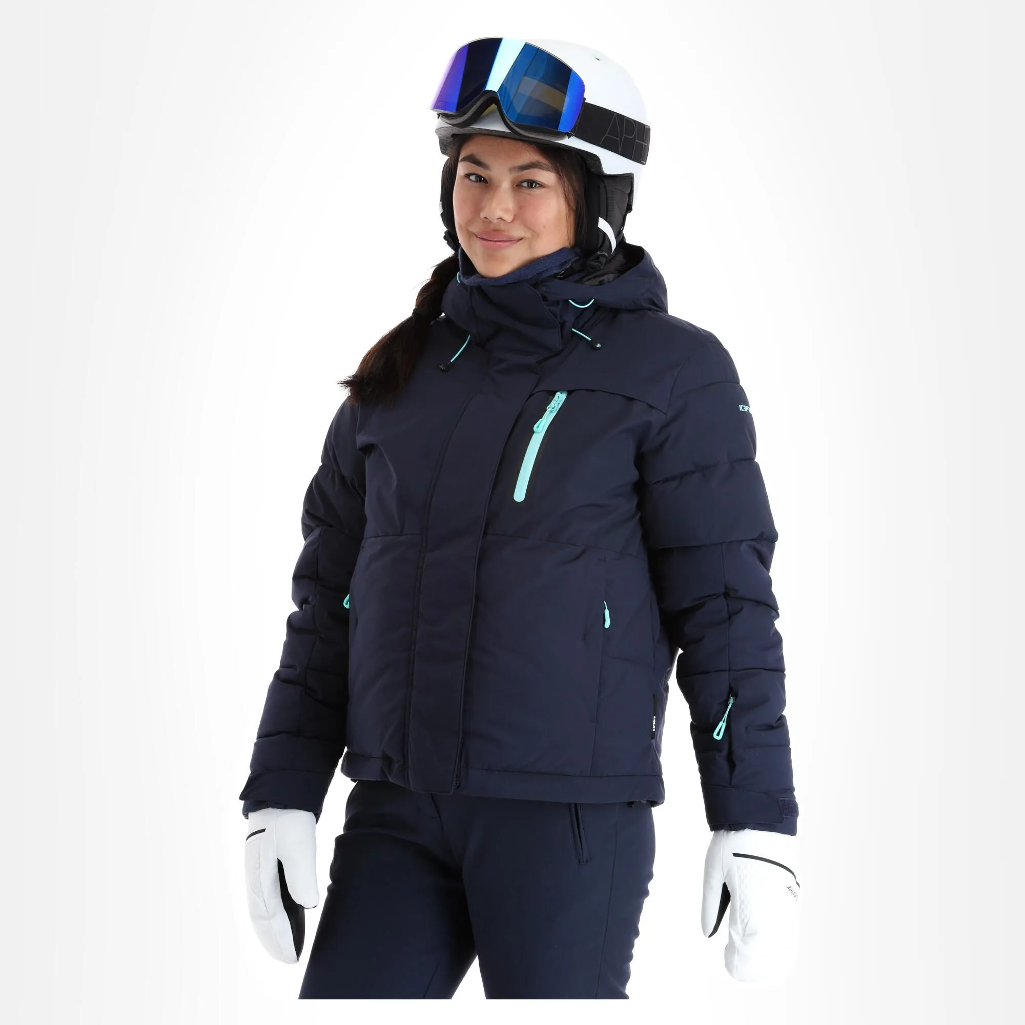 Icepeak, Creola Ski-jas Dames Dark Blauw 3 Icepeak, Creola Ski-jas Dames Dark Blauw