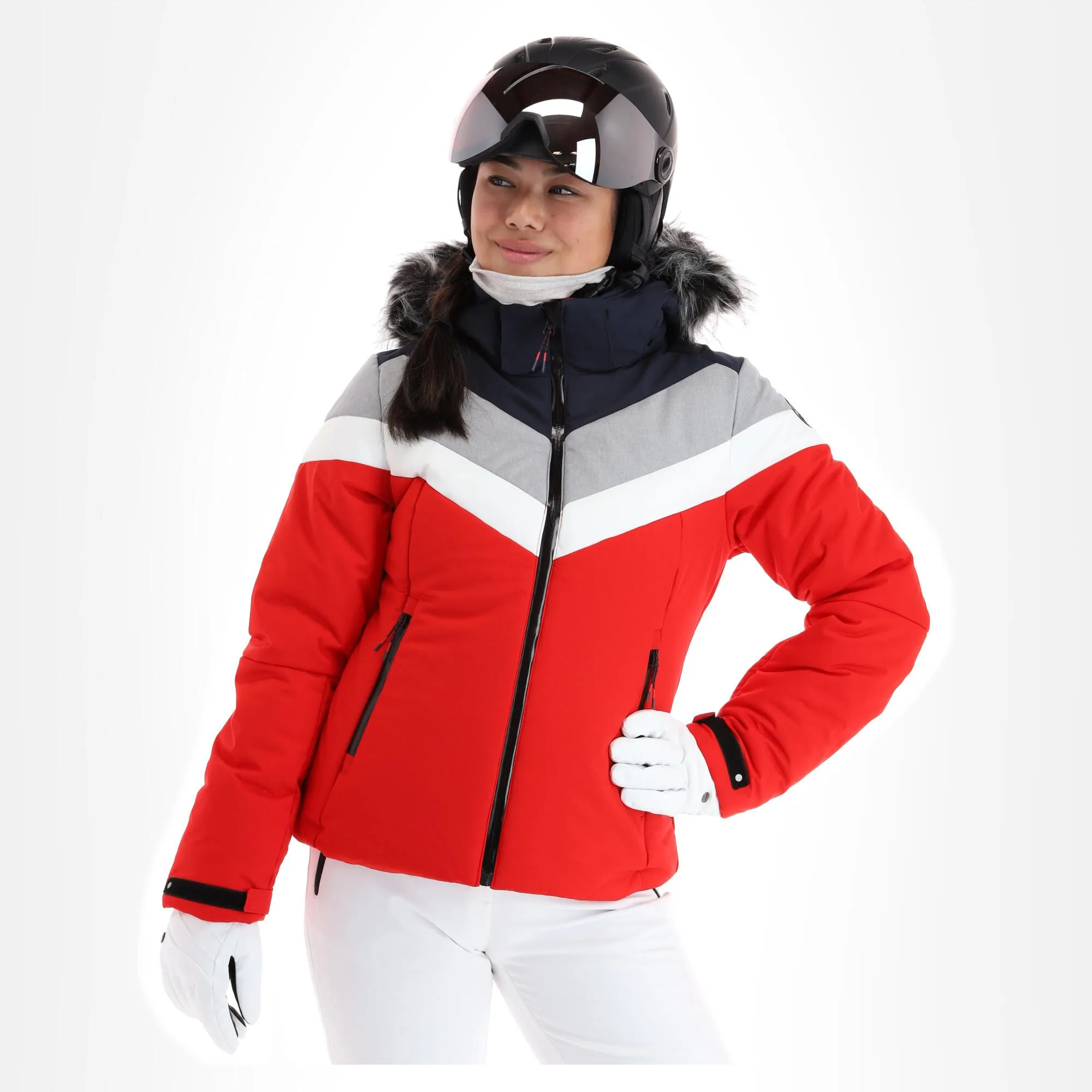 Icepeak, Electra Ski-jas Dames Classic Rood 2 Icepeak, Electra Ski-jas Dames Classic Rood