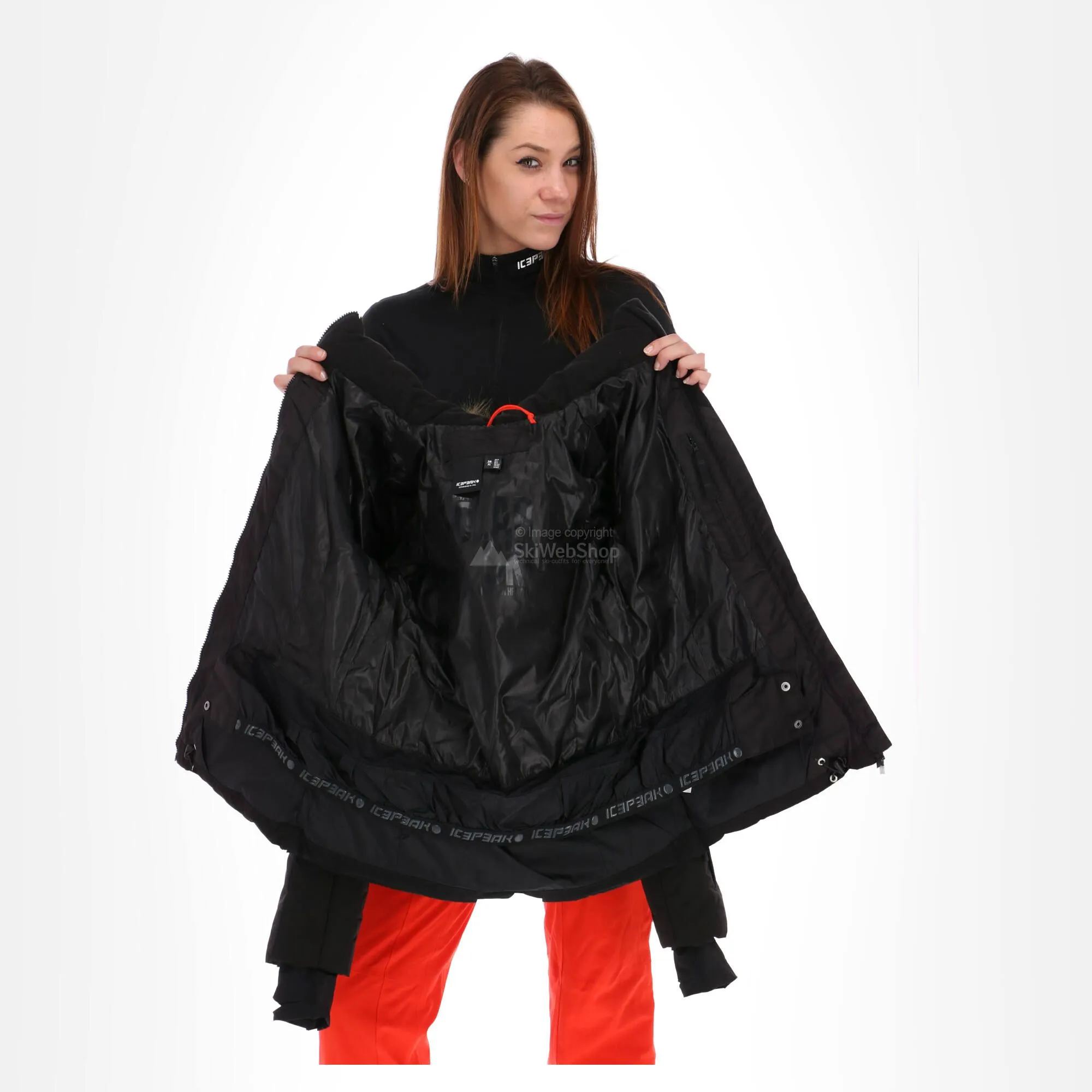 Icepeak, Electra, Ski-jas, Dames, Zwart 7 Icepeak, Electra, Ski-jas, Dames, Zwart - Afbeelding 5