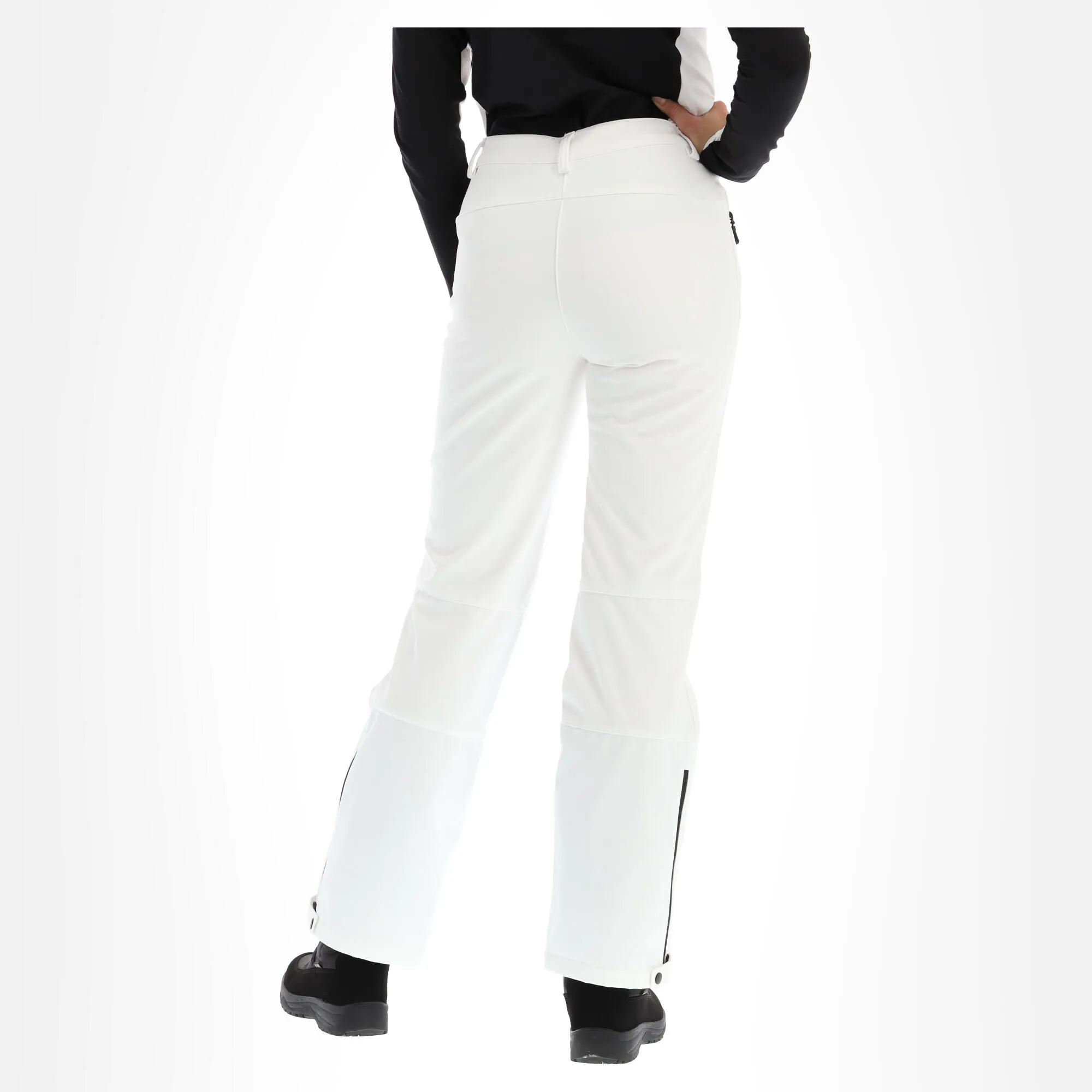 Icepeak, Frechen Softshell Skibroek Slim Fit Dames Optical Wit 4 Icepeak, Frechen Softshell Skibroek Slim Fit Dames Optical Wit - Afbeelding 2