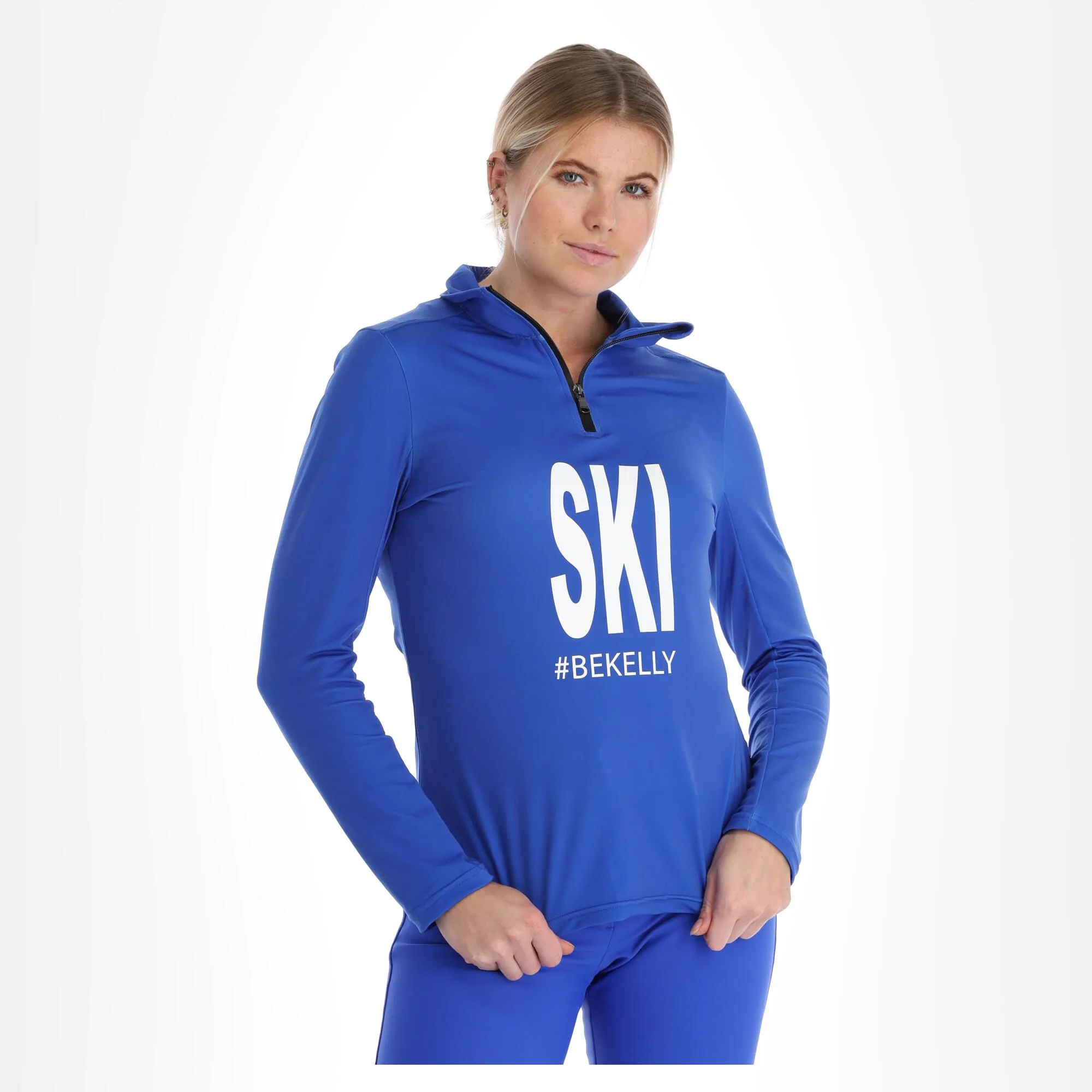 Kelly, Half Zip Midlayer Skipully Dames Ocean Blauw 3 Kelly, Half Zip Midlayer Skipully Dames Ocean Blauw