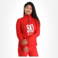 Kelly, Half Zip Midlayer Skipully Dames Rood 10 Kelly, Half Zip Midlayer Skipully Dames Rood -Ski-Jassen Winkel kelly half zip midlayer ga ski pully dames rood 22kelly106v1 BI 04