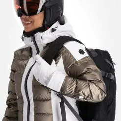 Kelly, Softshell Jacket Softshell Ski-jas Dames Goud, Wit -Ski-Jassen Winkel kelly softshell jacket ac softshell jas dames goud wit 22kelly104v4 BI 05