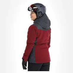 Kilpi, Flip-W Ski-jas Grote Maten Dames Dark Rood -Ski-Jassen Winkel kilpi flip w aa jas gevoerd plus size dames dark rood 22kilpi127v1 BI 03