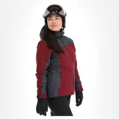 Kilpi, Flip-W Ski-jas Grote Maten Dames Dark Rood -Ski-Jassen Winkel kilpi flip w aa jas gevoerd plus size dames dark rood 22kilpi127v1 BI 04