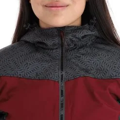 Kilpi, Flip-W Ski-jas Grote Maten Dames Dark Rood -Ski-Jassen Winkel kilpi flip w aa jas gevoerd plus size dames dark rood 22kilpi127v1 BI 10