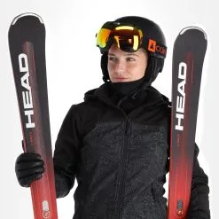 Kilpi, Ravia-W Softshell Ski-jas Dames Dark Grijs -Ski-Jassen Winkel kilpi ravia w ac softshell jas dames dark grijs 22kilpi109v3 BI 05