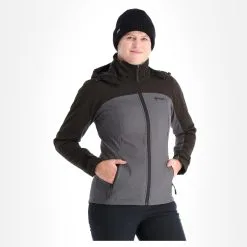 Kilpi, Ravia-W Softshell Ski-jas Dames Dark Grijs -Ski-Jassen Winkel kilpi ravia w ac softshell jas dames dark grijs AC21kil124c BI 04