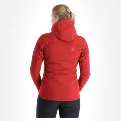 Kilpi, Ravia-W Softshell Ski-jas Dames Dark Rood -Ski-Jassen Winkel kilpi ravia w ac softshell jas dames dark rood AC21kil124d BI 03