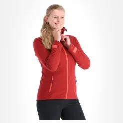 Kilpi, Ravia-W Softshell Ski-jas Dames Dark Rood -Ski-Jassen Winkel kilpi ravia w ac softshell jas dames dark rood AC21kil124d BI 04