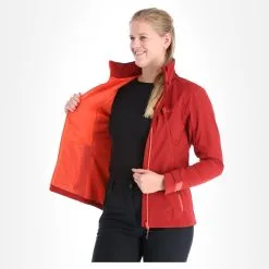 Kilpi, Ravia-W Softshell Ski-jas Dames Dark Rood -Ski-Jassen Winkel kilpi ravia w ac softshell jas dames dark rood AC21kil124d BI 05