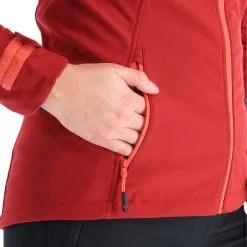 Kilpi, Ravia-W Softshell Ski-jas Dames Dark Rood -Ski-Jassen Winkel kilpi ravia w ac softshell jas dames dark rood AC21kil124d BI 07