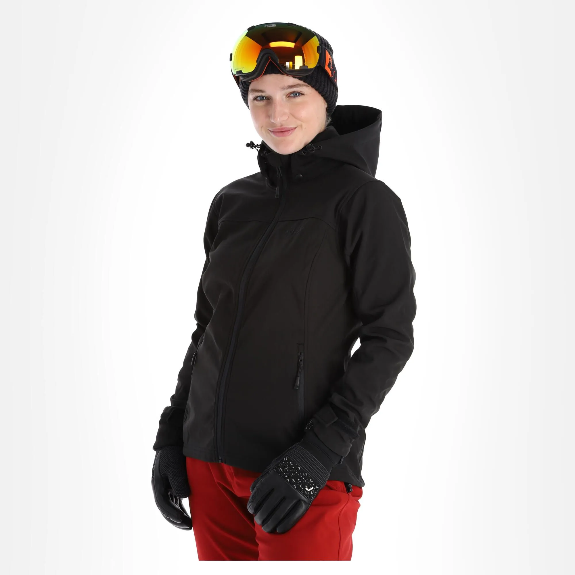 Kilpi, Ravia-W Softshell Ski-jas Dames Zwart 3 Kilpi, Ravia-W Softshell Ski-jas Dames Zwart