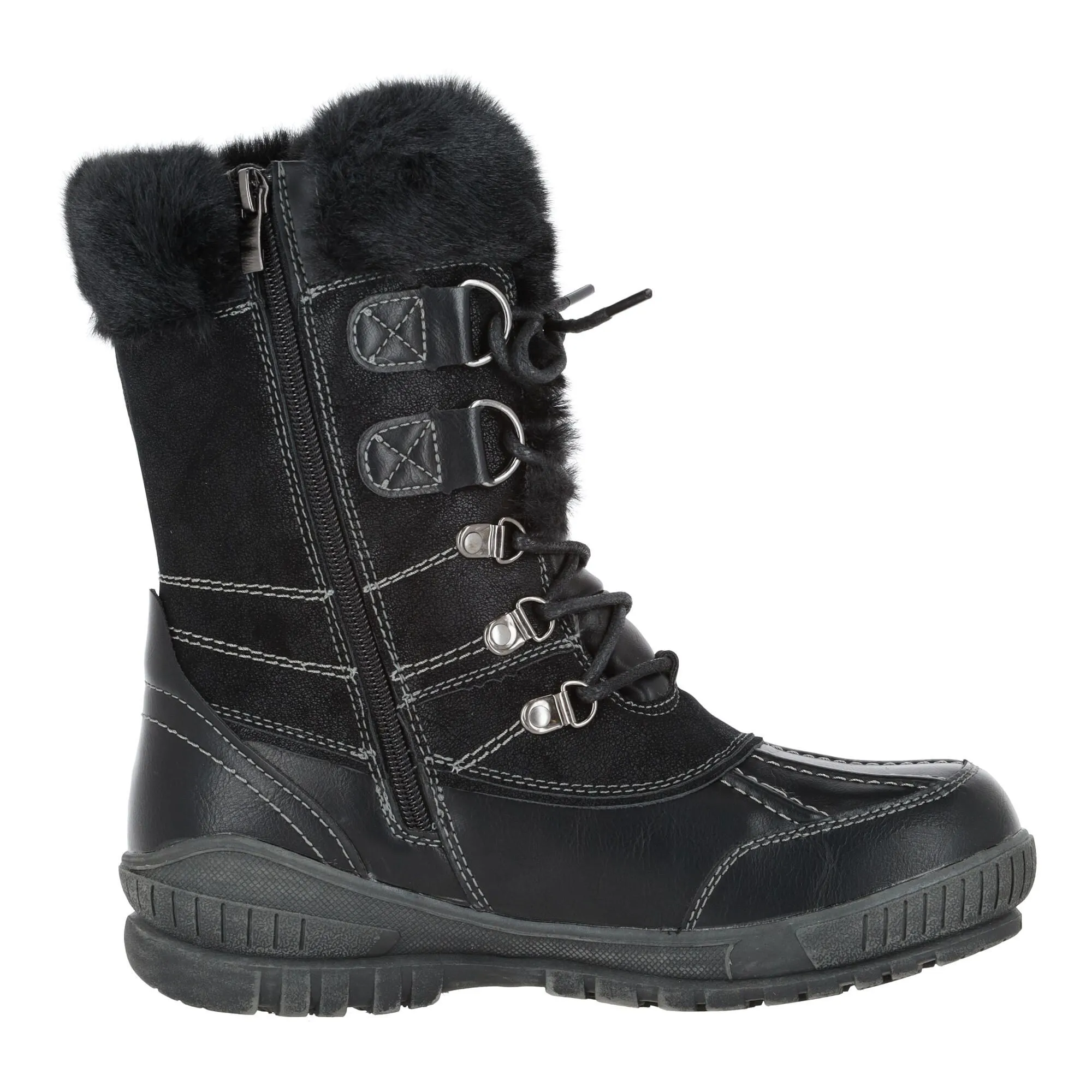 Kimberfeel, Delmos Snowboots Dames Charcoal Zwart 4 Kimberfeel, Delmos Snowboots Dames Charcoal Zwart - Afbeelding 2