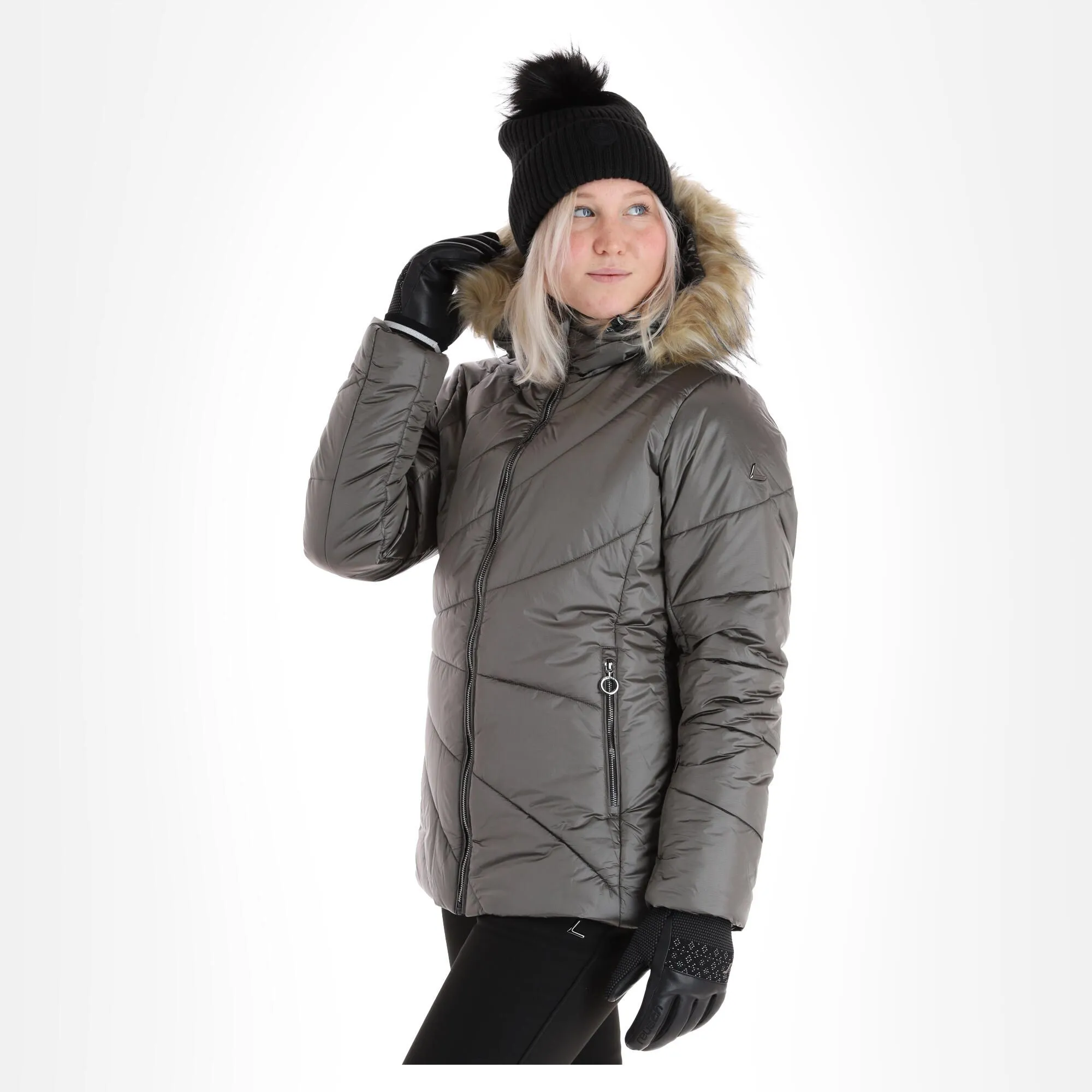 Luhta, Kanavansuu Ski-jas Dames Beige 5 Luhta, Kanavansuu Ski-jas Dames Beige - Afbeelding 3