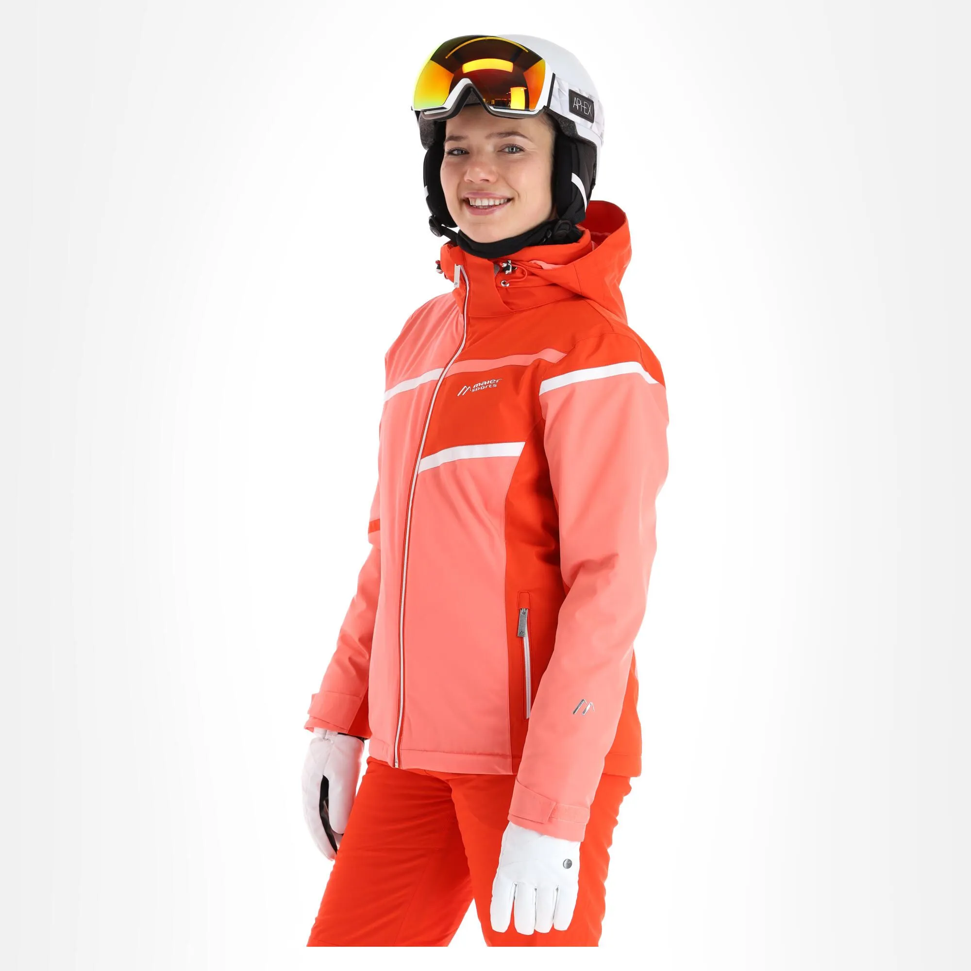 Maier Sports, Rendlspitze Ski-jas Dames Coral Rood 3 Maier Sports, Rendlspitze Ski-jas Dames Coral Rood