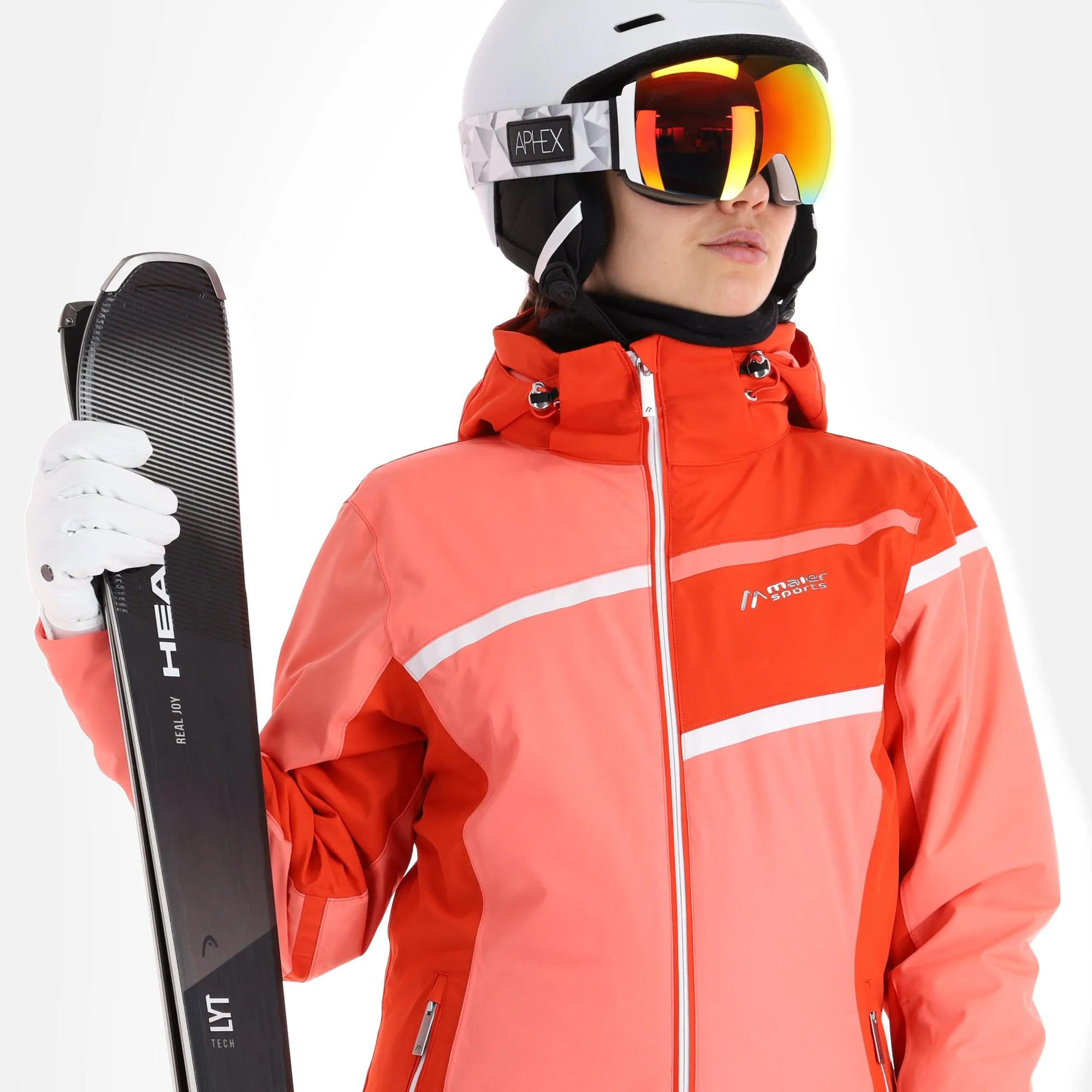 Maier Sports, Rendlspitze Ski-jas Dames Coral Rood 6 Maier Sports, Rendlspitze Ski-jas Dames Coral Rood - Afbeelding 4
