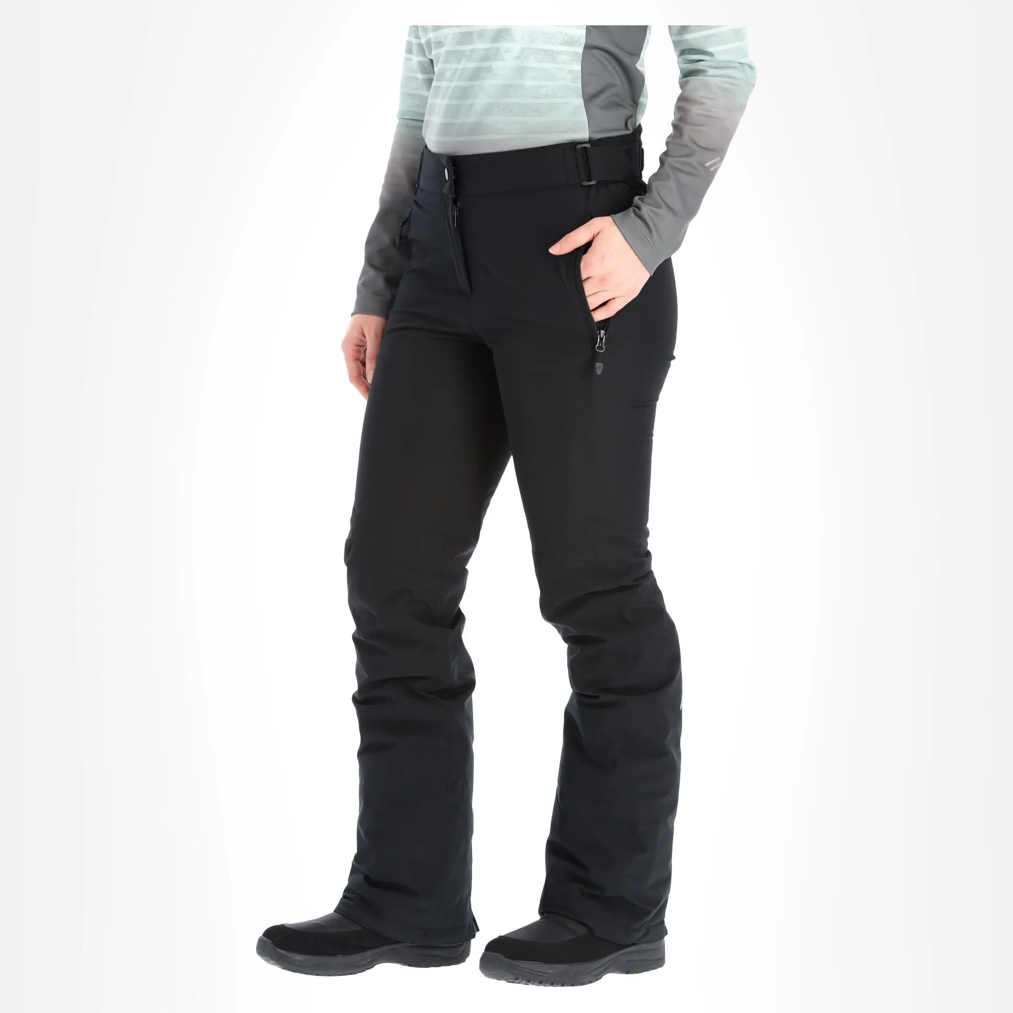 Maier Sports, Vroni Slim Skibroek Grote Maten Dames Zwart 3 Maier Sports, Vroni Slim Skibroek Grote Maten Dames Zwart