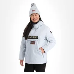 Napapijri, Rainforest W Pocket 4 (2022/2023) Winter Anorak Dames Glacier Grijs -Ski-Jassen Winkel napapijri rainforest w pocket 4 2022 2023 af anorak dames glacier 22napap108v1 BI 04