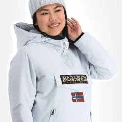 Napapijri, Rainforest W Pocket 4 (2022/2023) Winter Anorak Dames Glacier Grijs -Ski-Jassen Winkel napapijri rainforest w pocket 4 2022 2023 af anorak dames glacier 22napap108v1 BI 05