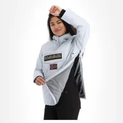 Napapijri, Rainforest W Pocket 4 (2022/2023) Winter Anorak Dames Glacier Grijs -Ski-Jassen Winkel napapijri rainforest w pocket 4 2022 2023 af anorak dames glacier 22napap108v1 BI 06