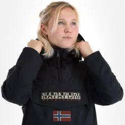 Napapijri, Rainforest W Pocket 4 (2022/2023) Winter Anorak Dames Zwart -Ski-Jassen Winkel napapijri rainforest w pocket 4 af anorak dames zwart 22napap108v5 BI 05