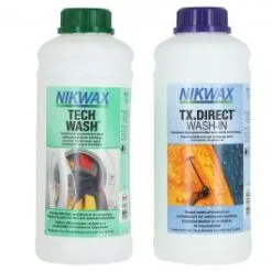 Nikwax, Duopak Tech Wash En TX.DIRECT Wash-in, 2 X 1L, Was- En Impregneermiddel Voor Ski- En Outdoorkleding, Onderhoudsproduct