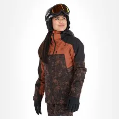 Picture, Exa Jkt Ski-jas Dames Iberis Print Bruin -Ski-Jassen Winkel picture exa jkt aa jas gevoerd dames iberis print bruin 22pictu124v3 BI 04