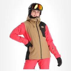 Picture, Seen Jkt Ski-jas Dames Dark Stone Beige -Ski-Jassen Winkel picture seen jkt aa jas gevoerd dames dark stone beige 22pictu128v1 BI 04