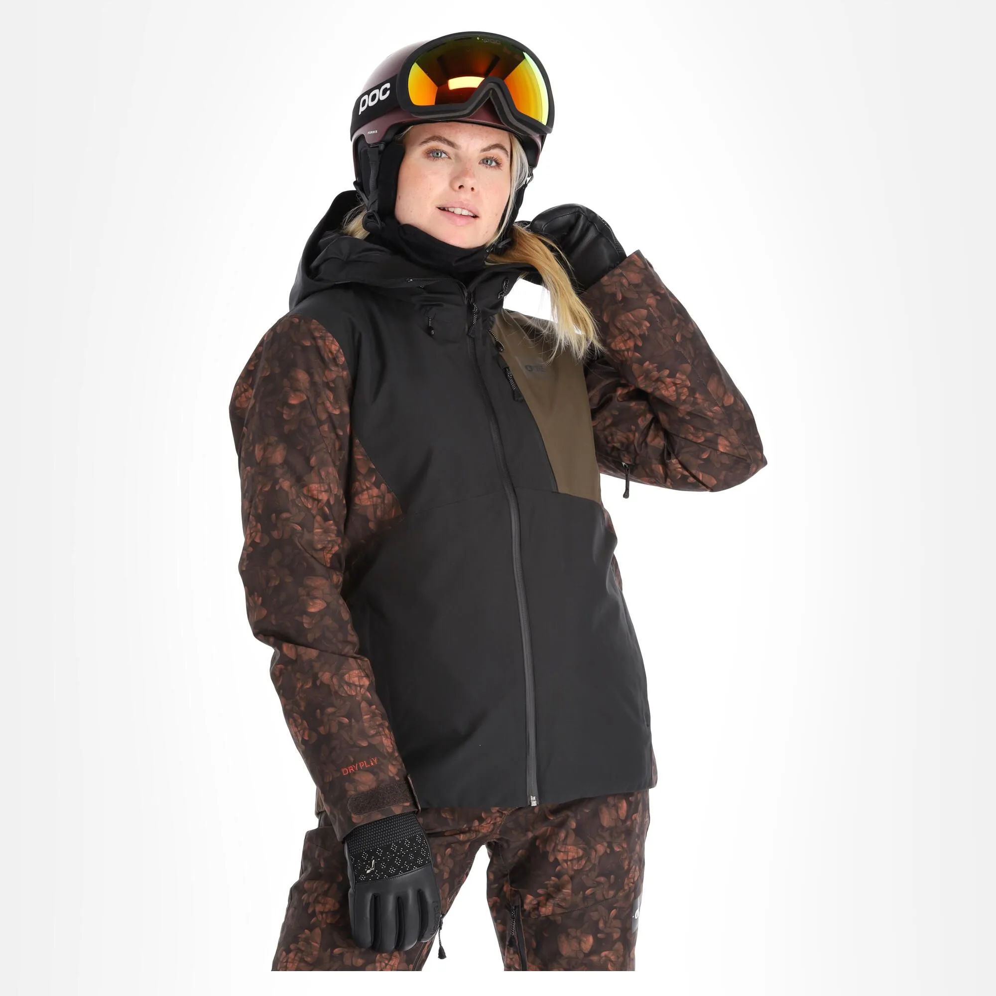 Picture, Seen Jkt Ski-jas Dames Iberis Print Bruin 5 Picture, Seen Jkt Ski-jas Dames Iberis Print Bruin - Afbeelding 3