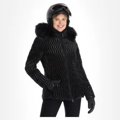 Poivre Blanc, Hybrid Ski Jacket Ski-jas Dames Glow Zwart -Ski-Jassen Winkel poivre blanc hybrid ski jacket aa jas gevoerd dames glow zwart 22poivr105v2 BI 02