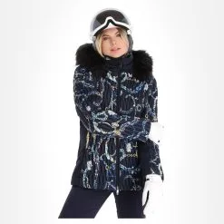 Poivre Blanc, Hybrid Ski Jacket Ski-jas Dames Jewelry Gothic Blauw -Ski-Jassen Winkel poivre blanc hybrid ski jacket aa jas gevoerd dames jewelry 22poivr106v1 BI 04