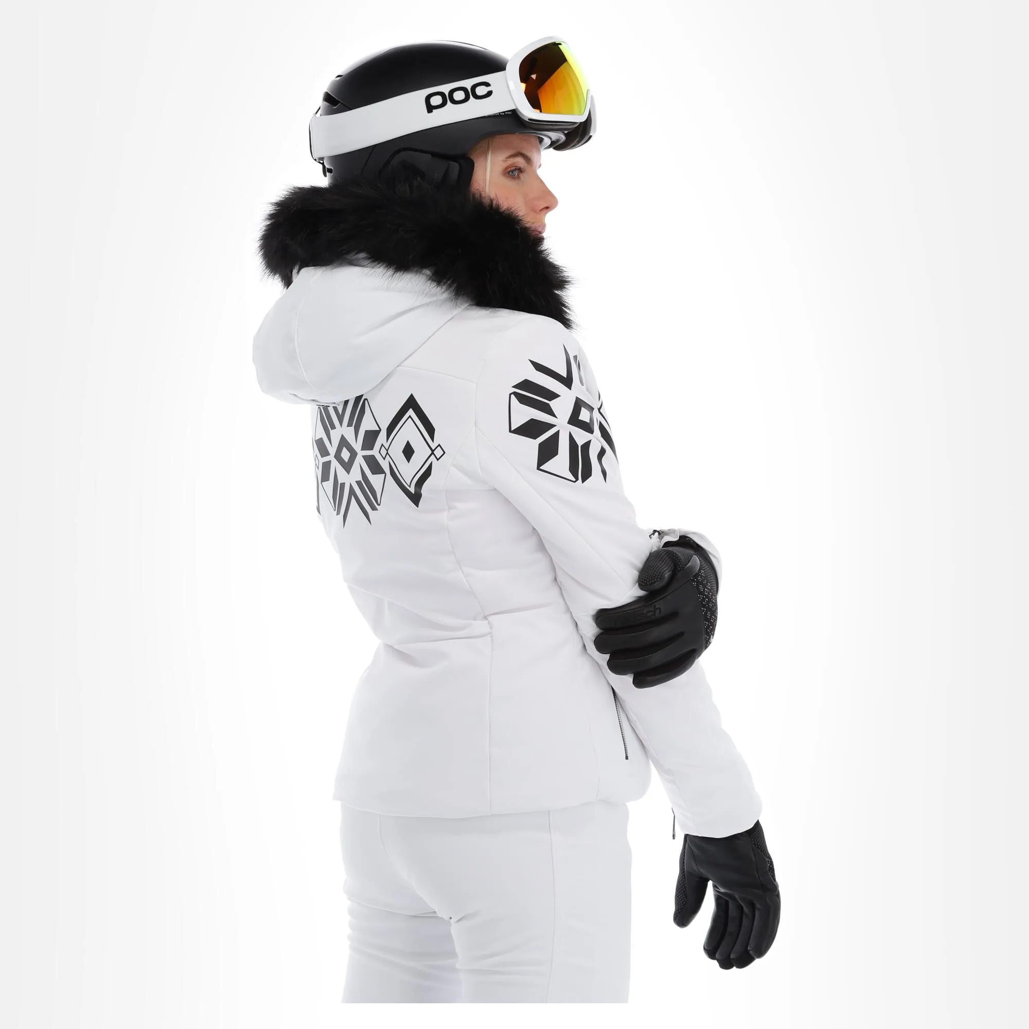 Poivre Blanc, Stretch Ski Jacket Ski-jas Dames Fancy Wit 4 Poivre Blanc, Stretch Ski Jacket Ski-jas Dames Fancy Wit - Afbeelding 2