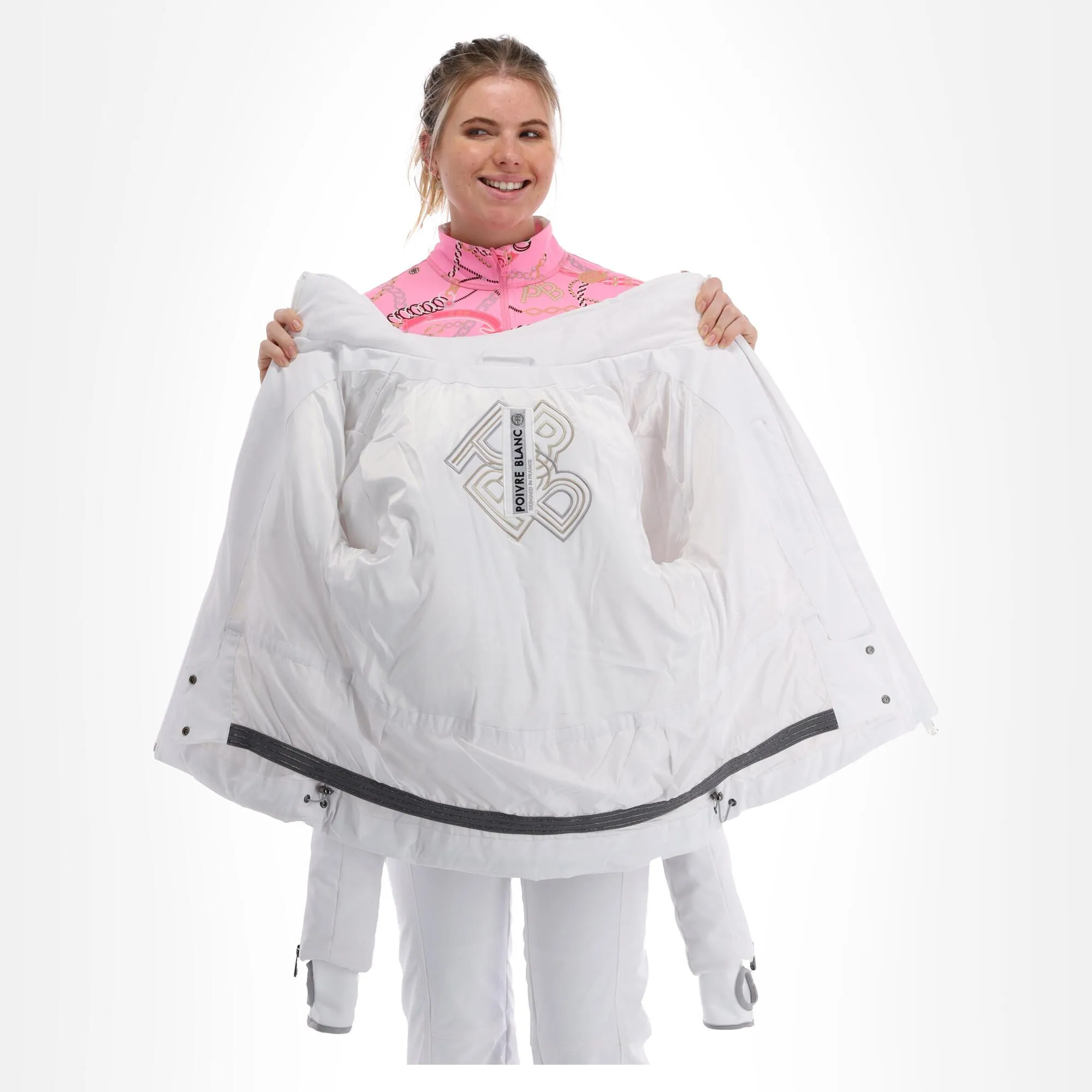 Poivre Blanc, Stretch Ski Jacket Ski-jas Dames Fancy Wit 7 Poivre Blanc, Stretch Ski Jacket Ski-jas Dames Fancy Wit - Afbeelding 5