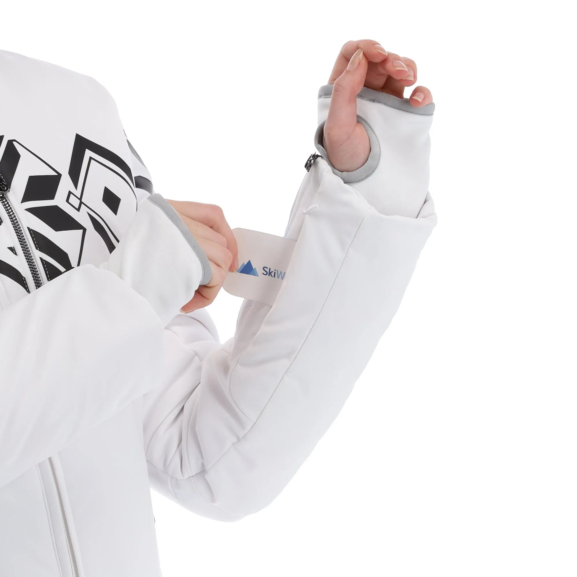 Poivre Blanc, Stretch Ski Jacket Ski-jas Dames Fancy Wit 9 Poivre Blanc, Stretch Ski Jacket Ski-jas Dames Fancy Wit - Afbeelding 7