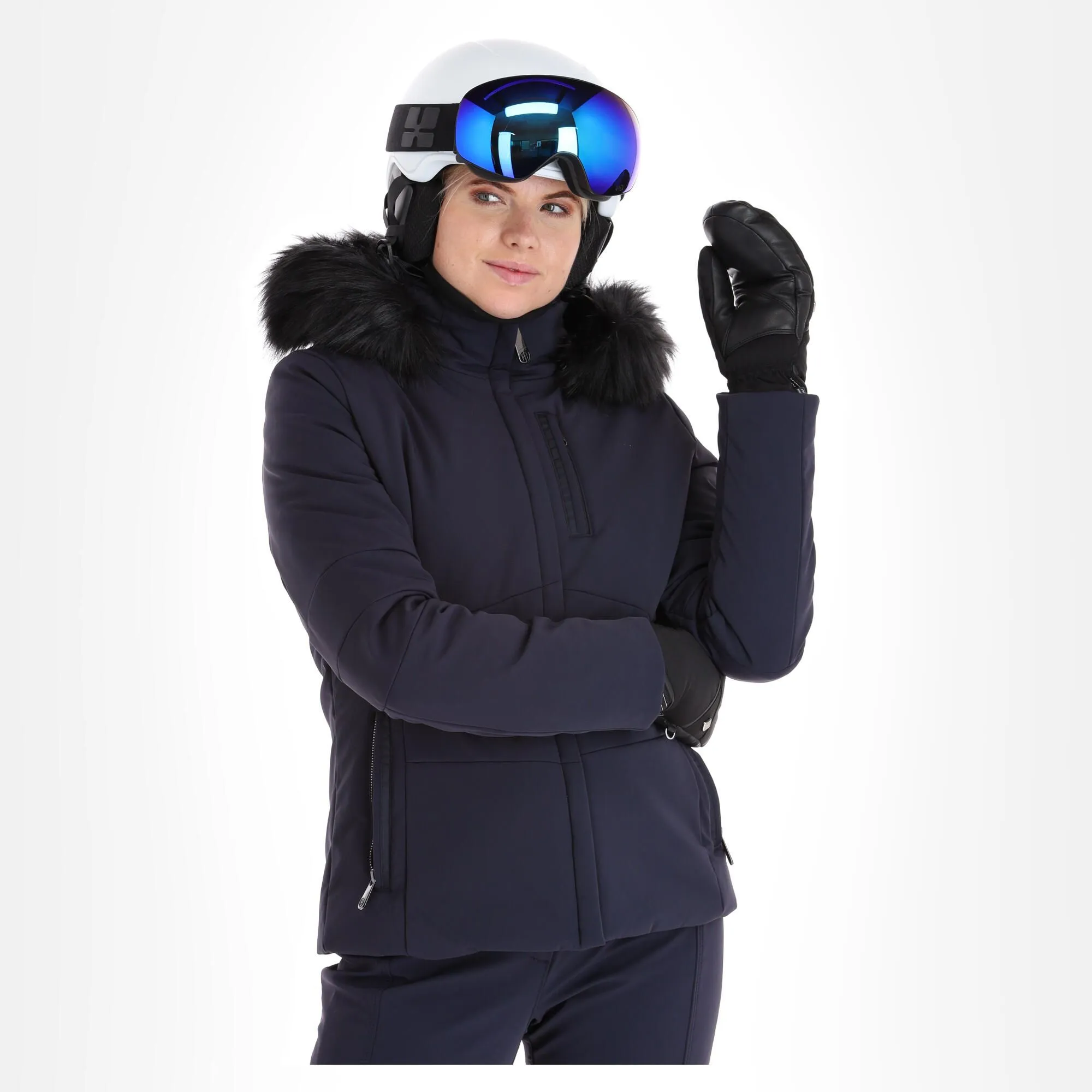 Poivre Blanc, Stretch Ski Jacket Ski-jas Dames Gothic Blauw 3 Poivre Blanc, Stretch Ski Jacket Ski-jas Dames Gothic Blauw