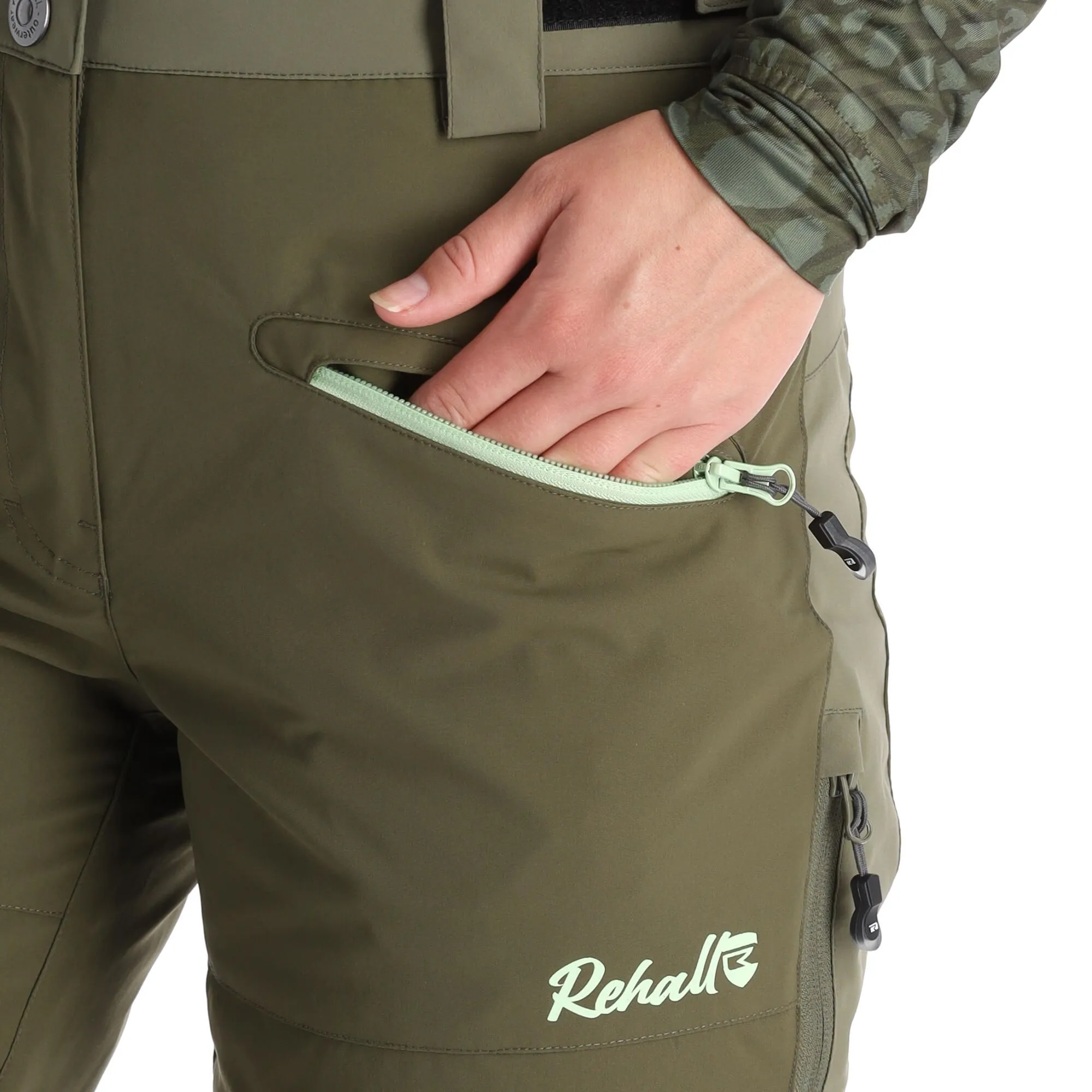 Rehall, Jaydi-R Skibroek Dames Olive Night Groen 11 Rehall, Jaydi-R Skibroek Dames Olive Night Groen - Afbeelding 9