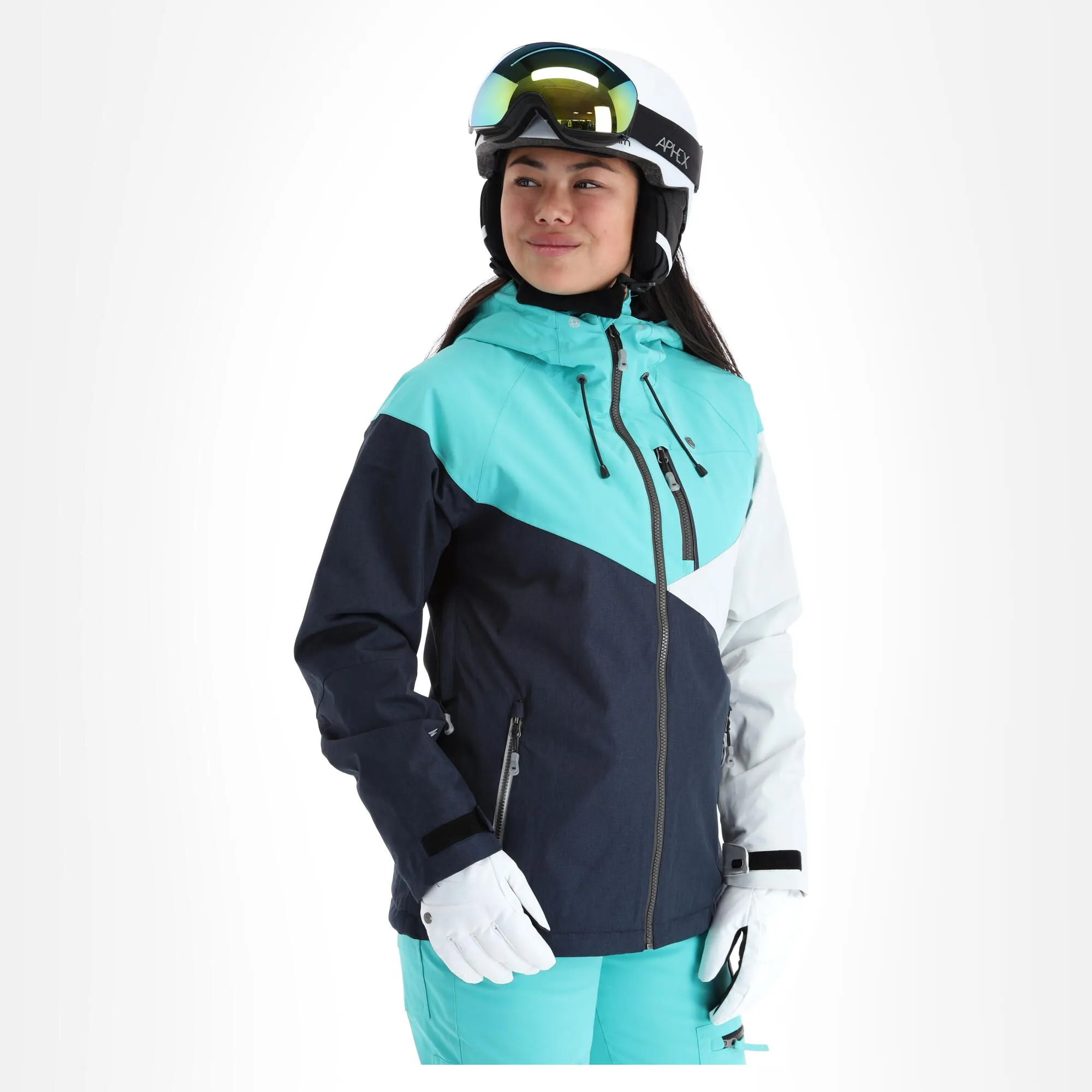 Rehall, June-R Ski-jas Dames Aqua Blauw 3 Rehall, June-R Ski-jas Dames Aqua Blauw