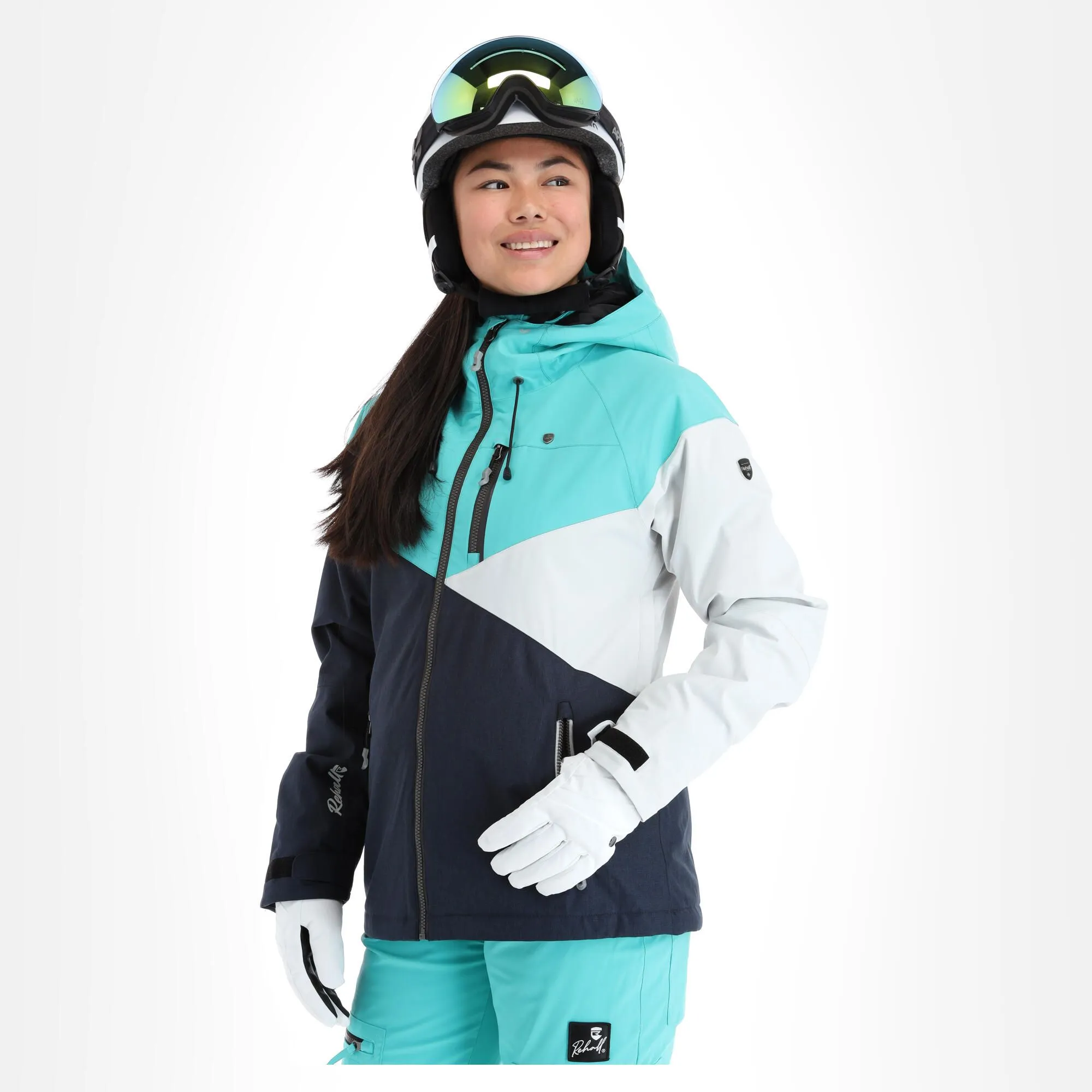 Rehall, June-R Ski-jas Dames Aqua Blauw 5 Rehall, June-R Ski-jas Dames Aqua Blauw - Afbeelding 3
