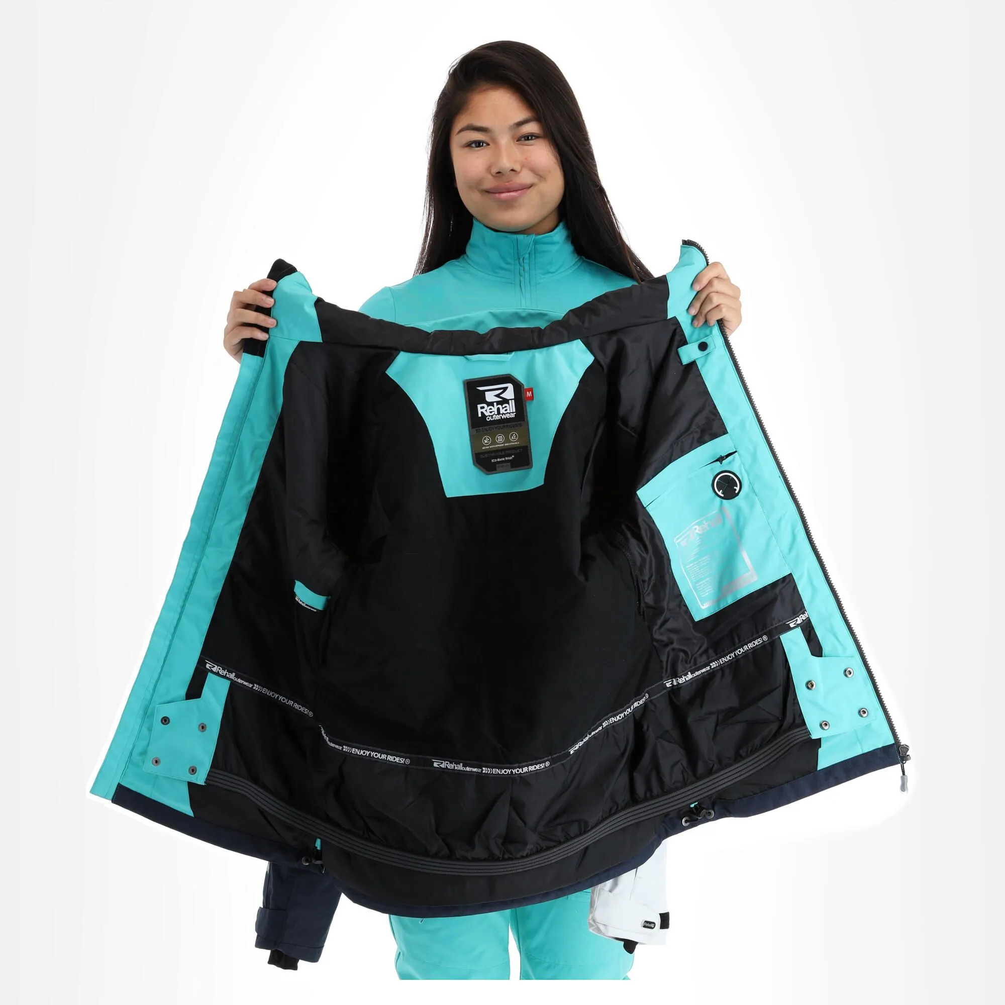 Rehall, June-R Ski-jas Dames Aqua Blauw 7 Rehall, June-R Ski-jas Dames Aqua Blauw - Afbeelding 5