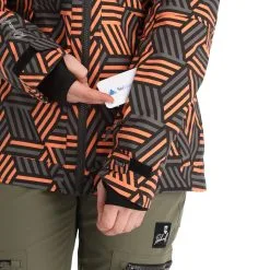 Rehall, Kiki-R Ski-jas Dames Gunmetal Blocks Grijs -Ski-Jassen Winkel rehall kiki r aa jas gevoerd dames gunmetal blocks grijs 22rehal142v4 BI 08