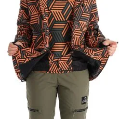 Rehall, Kiki-R Ski-jas Dames Gunmetal Blocks Grijs -Ski-Jassen Winkel rehall kiki r aa jas gevoerd dames gunmetal blocks grijs 22rehal142v4 BI 09