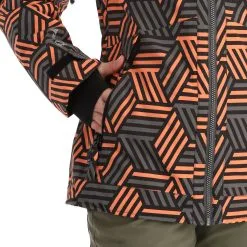 Rehall, Kiki-R Ski-jas Dames Gunmetal Blocks Grijs -Ski-Jassen Winkel rehall kiki r aa jas gevoerd dames gunmetal blocks grijs 22rehal142v4 BI 11