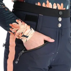 Rehall, Leila-R Skibroek Dames Navy Blauw -Ski-Jassen Winkel rehall leila r ba skibroek gevoerd dames navy blauw BA21reh141a BI 08