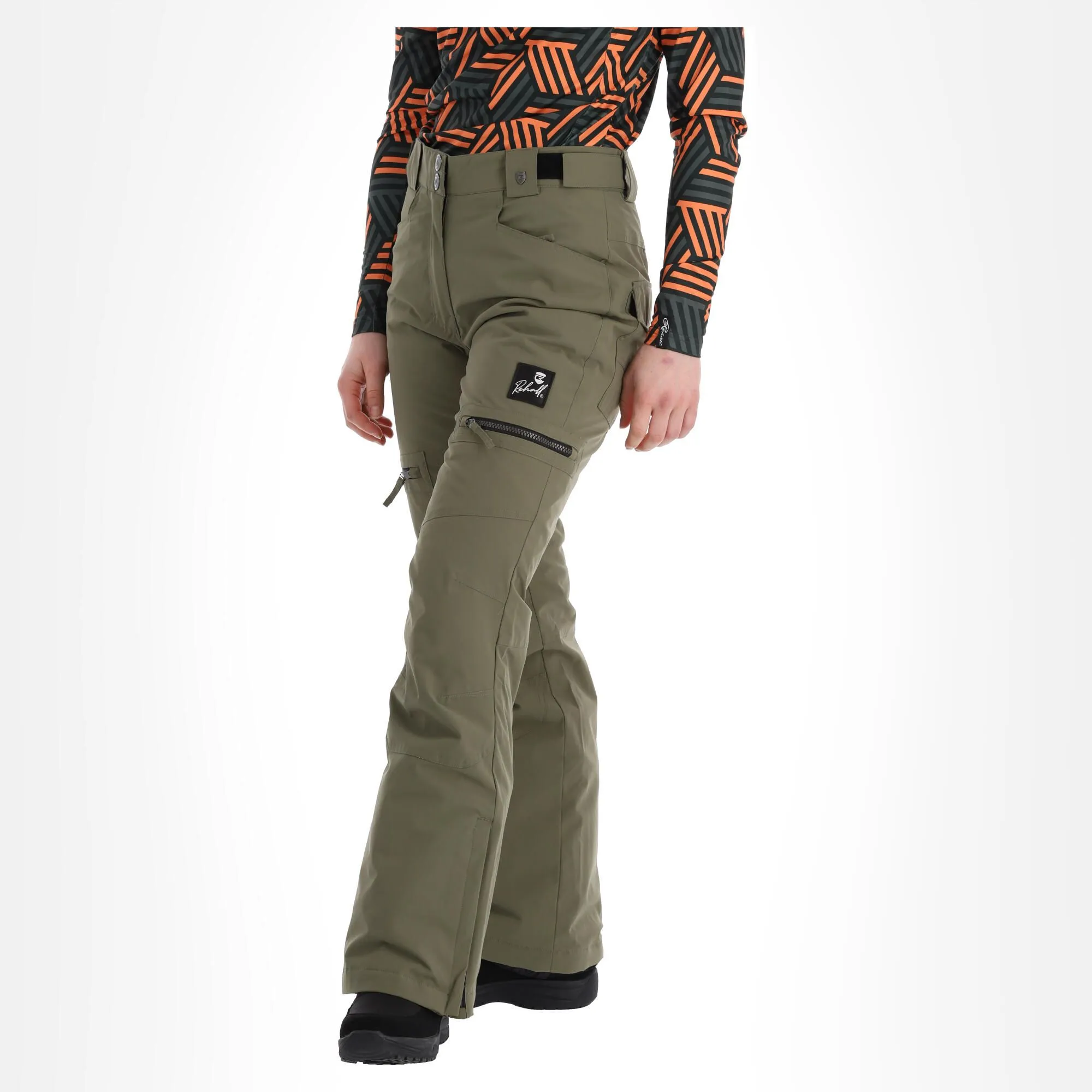 Rehall, Lise-R Skibroek Dames Dusty Olive Groen 5 Rehall, Lise-R Skibroek Dames Dusty Olive Groen - Afbeelding 3