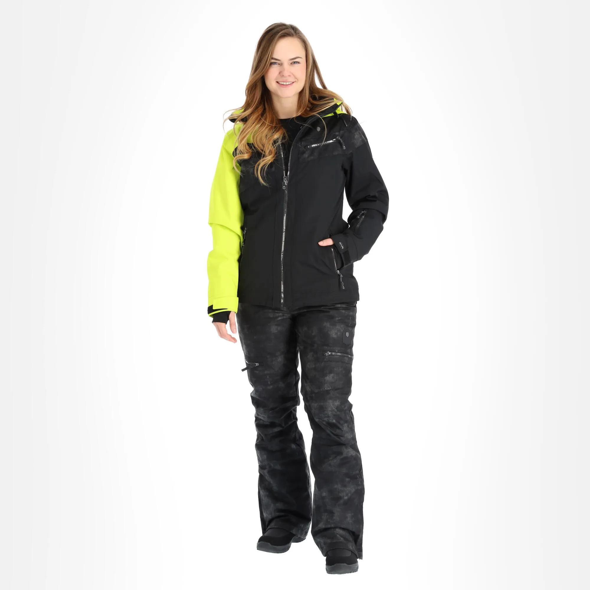 Rehall, Stormy-R Ski-jas Dames Lime Groen/Zwart 3 Rehall, Stormy-R Ski-jas Dames Lime Groen/Zwart