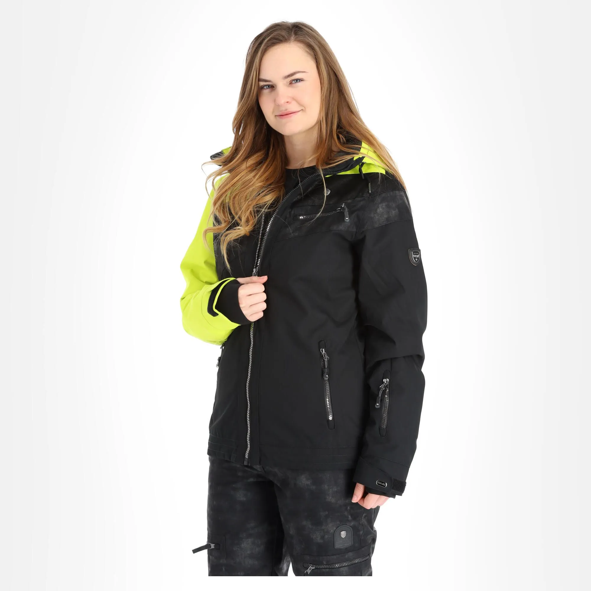 Rehall, Stormy-R Ski-jas Dames Lime Groen/Zwart 4 Rehall, Stormy-R Ski-jas Dames Lime Groen/Zwart - Afbeelding 2