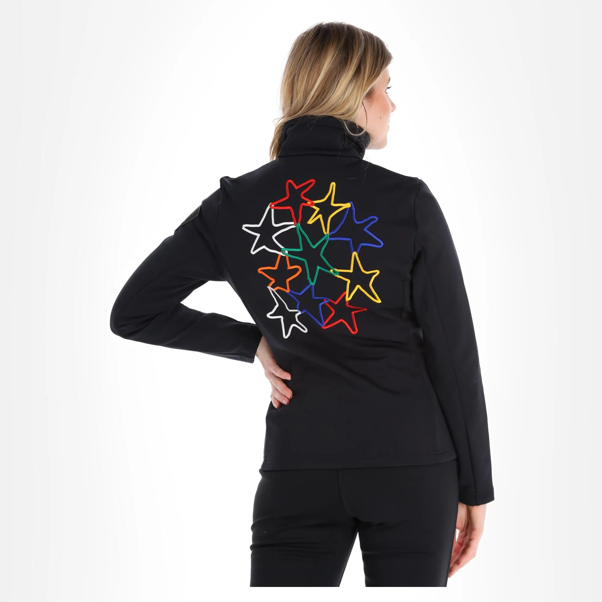 Rossignol, Brady Pr Soft Jc De Castelbajac Softshell Ski-jas Dames Zwart 4 Rossignol, Brady Pr Soft Jc De Castelbajac Softshell Ski-jas Dames Zwart - Afbeelding 2