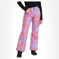 Superdry, Rescue Pant Skibroek Dames Brush Camo Lilac Roze