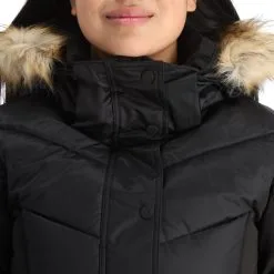 Superdry, Snow Luxe Puffer Ski-jas Dames Zwart -Ski-Jassen Winkel superdry snow luxe puffer ad midlayer dons jas dames zwart 22super110v2 BI 07